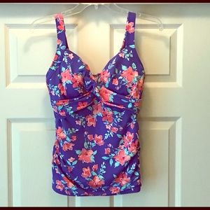 💜3/$15 Land’s End Tankini Top Sz 6